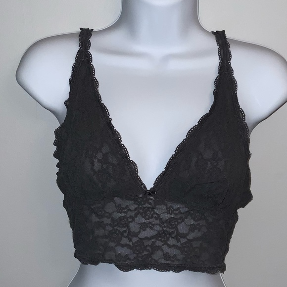Victoria’s Secret Gray Lace Bralette Sz L - Picture 2 of 5
